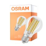 Osram Classic LED E27 Birne Fadenlampe Klar 7.2W 1521lm Ultra Efficiency - 840 Kaltweiß | Ersatz Für 100W
