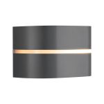 Nordlux Sibelis Wandleuchte Aluminium Grau | IP44 - Geeignet für E27