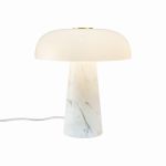 DFTP by Nordlux Tischlampe Glossy Marmor und Glas Weiß | 220mm - Geeignet für 1x  E14
