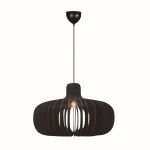 Nordlux Hazo 65 Pendelleuchte Holz Schwarz | Geeignet für 1x E27