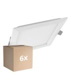 Mehrfachpackung 6x Ledvance LED Downlight Slim Quadrat SQ210 18W 1530lm 120D - 830 Warmweiß 