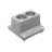 Steckdose 3640 2-fach Grau