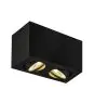 SLV Triledo Doppelt Deckenleuchte Aluminium Schwarz 14W 1300lm 38D - 830 Warmweiß
