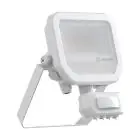 Ledvance Led-Scheinwerfer Aluminium Weiß 8W 1100lm 100D - 830 Warmweiß | IP65 - Bewegungs- Und Lichtsensor - Symmetrisch