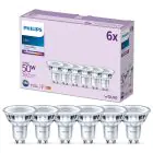 Mehrfachpackung 6x Philips LED-Spot GU10 PAR16 5W 390lm 36D - 840 Kaltweiß