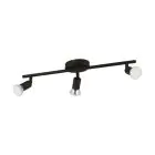 Eglo Deckenleuchte Buzz-LED Stahl Schwarz 3x2.8W 3x250lm - 830 Warmweiß | IP20 - Inkl. 3x GU10